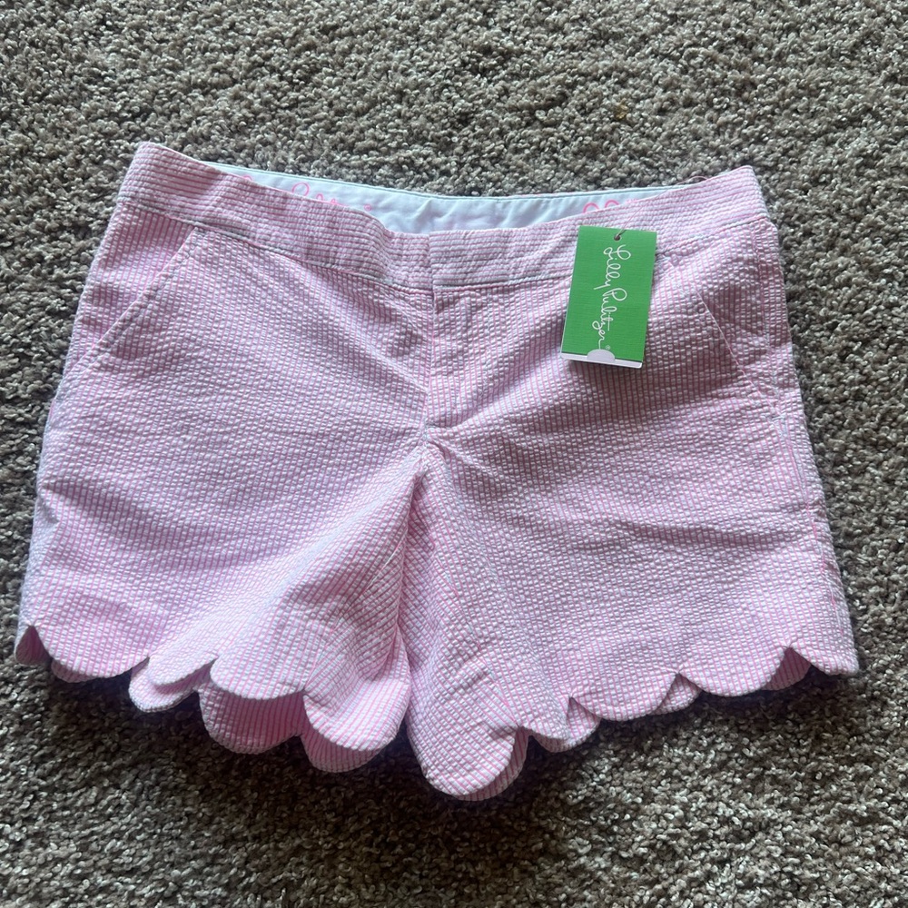 Lilly Pulitzer Pink High Waist Scalloped Buttercup Shorts